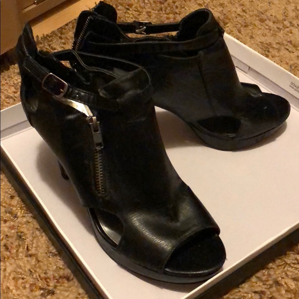 Madden Girl black bootie style heels